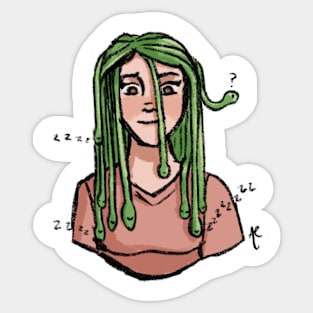 sleeping medusa Sticker